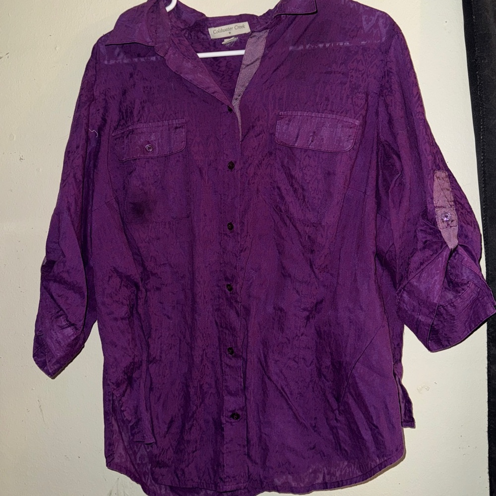 Purple button up